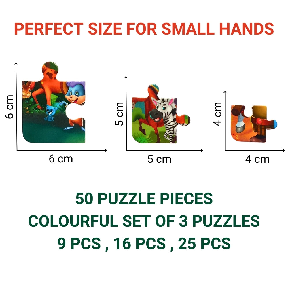 3-In-1 Jigsaw Puzzle Set for Kids